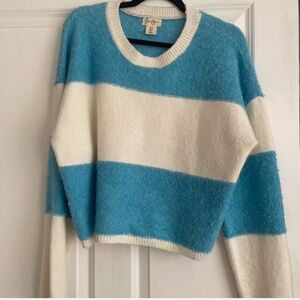 Jessica Simpson blue and white striped sweater
